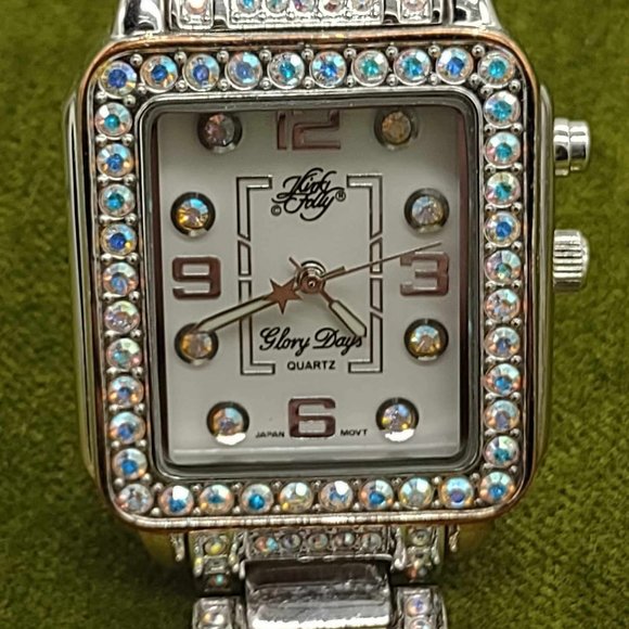 Kirks Folly 'Glory Days' bracelet watch, Aurora Borealis Crystal Accents - Picture 1 of 9